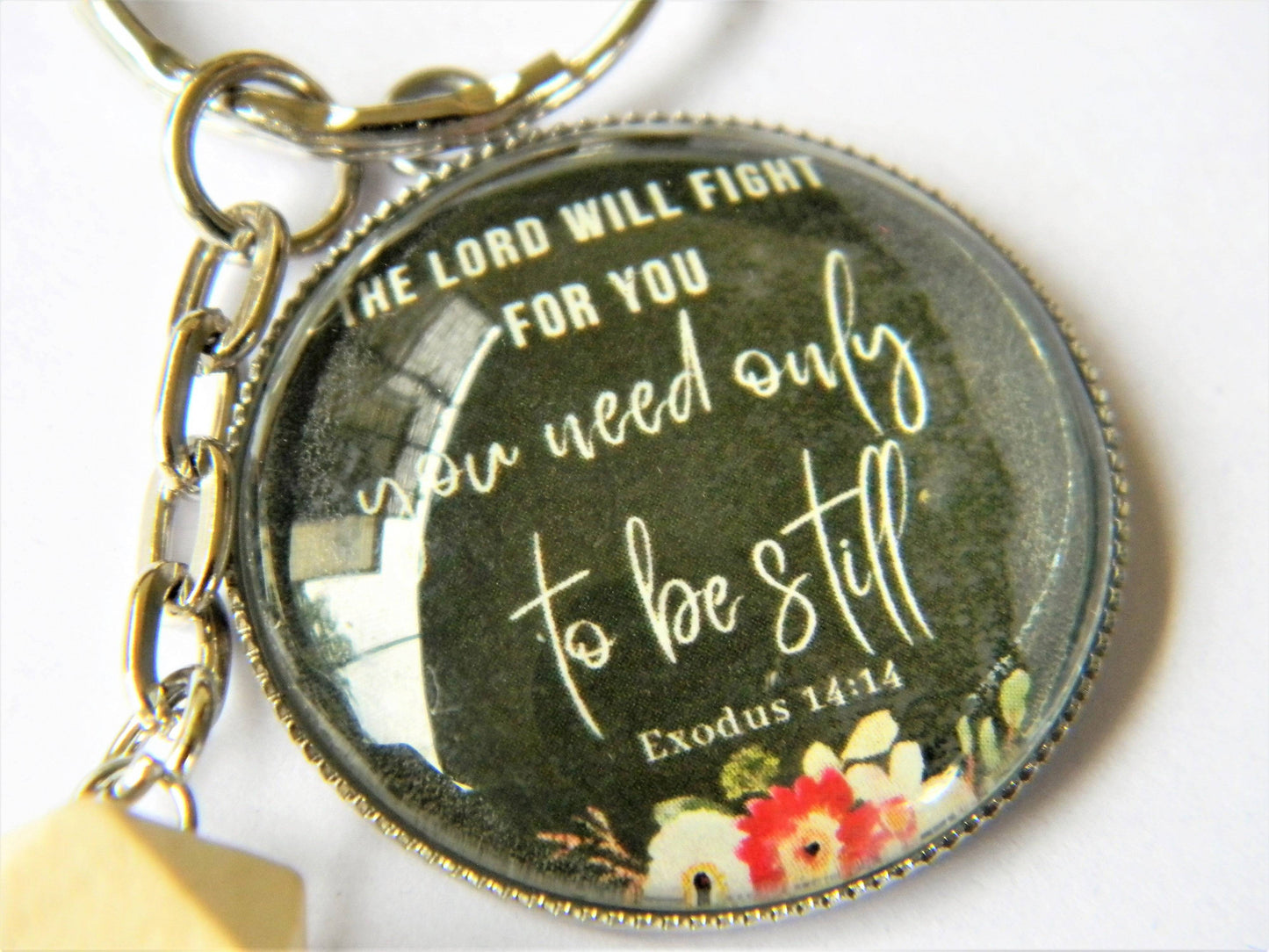 Scripture Keychain-Strength and shield