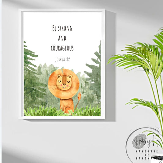 Frame-Kids-scripture-Strong and courageous